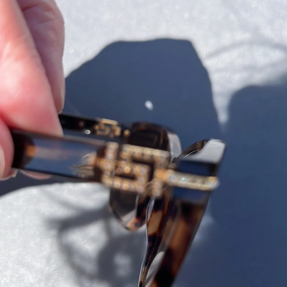 Versace sunglasses with gold rhinestones - Picture 8 of 11